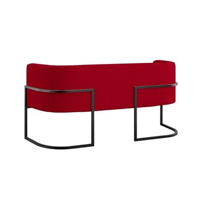 Kit Sofá 2 Lugares + 2 Poltronas Para Recepção Balaqui Vermelho