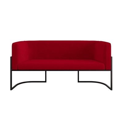 Kit Sofá 2 Lugares + 2 Poltronas Para Recepção Balaqui Vermelho