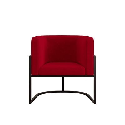 Kit Sofá 2 Lugares + 2 Poltronas Para Recepção Balaqui Vermelho