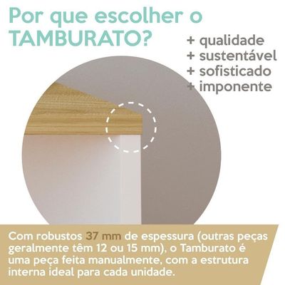 Kit Para Escritorio 02 Pecas Olmo Branco Tok Arty Olmo Branco