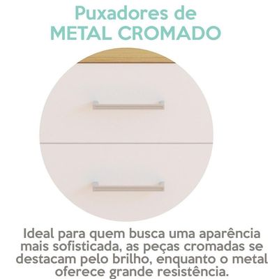 Kit Para Escritorio 02 Pecas Olmo Branco Tok Arty Olmo Branco