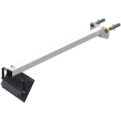 05 Suportes Refletor Base Reta Braço 40 Cm 5 Cjts - Branco