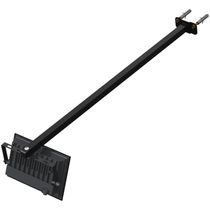 10 Suportes Refletor Base Reta Braço 70 Cm 10 Cjts - Preto
