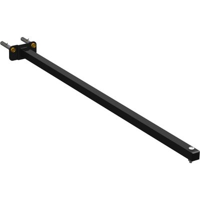 03 Suportes Refletor Base Reta Braço 70 Cm 3 Cjts - Preto