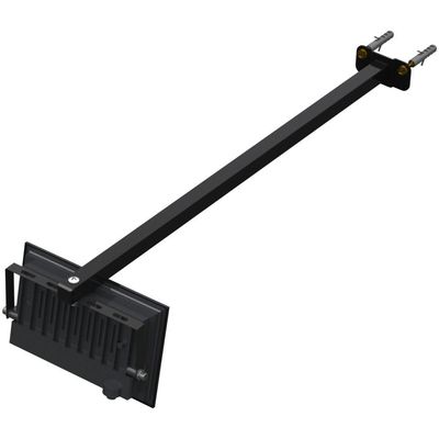 03 Suportes Refletor Base Reta Braço 60 Cm 3 Cjts - Preto