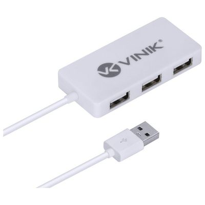Hub Usb 2.0 Com 4 Portas E 1,2M De Cabo Branco - Huv-20-B