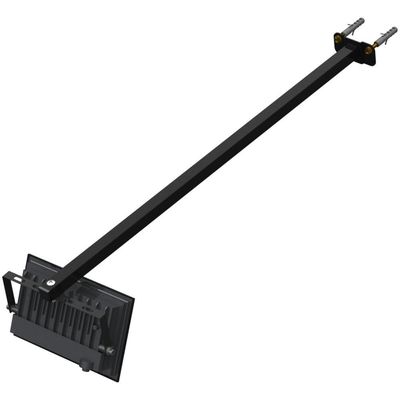 05 Suportes Refletor Base Reta Braço 70 Cm 5 Cjts - Preto