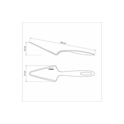 Kit 10 Espatulas Para Bolo Tramontina Ability Em Nylon Preto