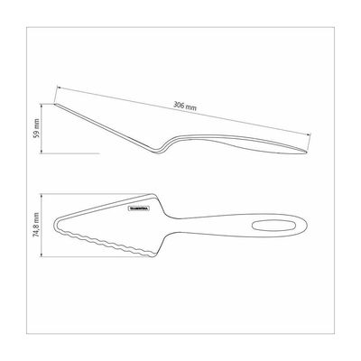 Kit 8 Espatulas Para Bolo Tramontina Ability Em Nylon Preto