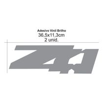 Par De Adesivos Chevrolet Z71 S10 Lateral Preto