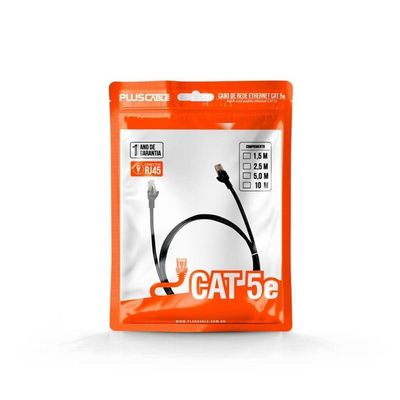 Patch Cord U-Utp Cat.5E Cmx T568A-B 0.5 Metro Preto 35104006