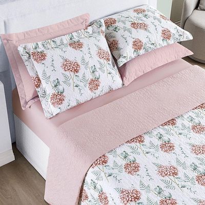 Cobre Leito Cotton Select King 03 Peças - Hortência