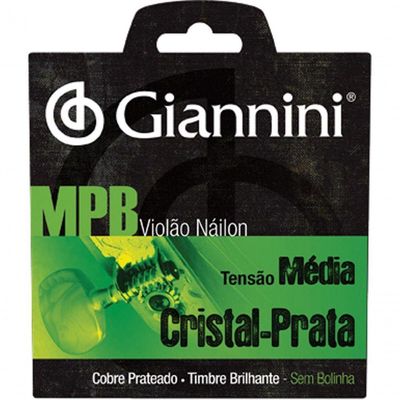 Encordoamento Para Violão Nylon Cristal-prata Tensão Média Sem Bolinha Genws