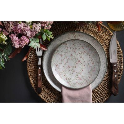 Prato Sobremesa Tramontina Floralis Em Porcelana Decorada 19 Cm