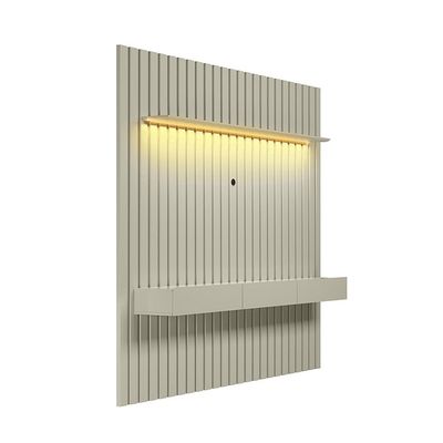 Painel Ripado com Rack Suspenso até 70 Polegadas Tulum com LED 1 PT 2 GV Off White Alt 242