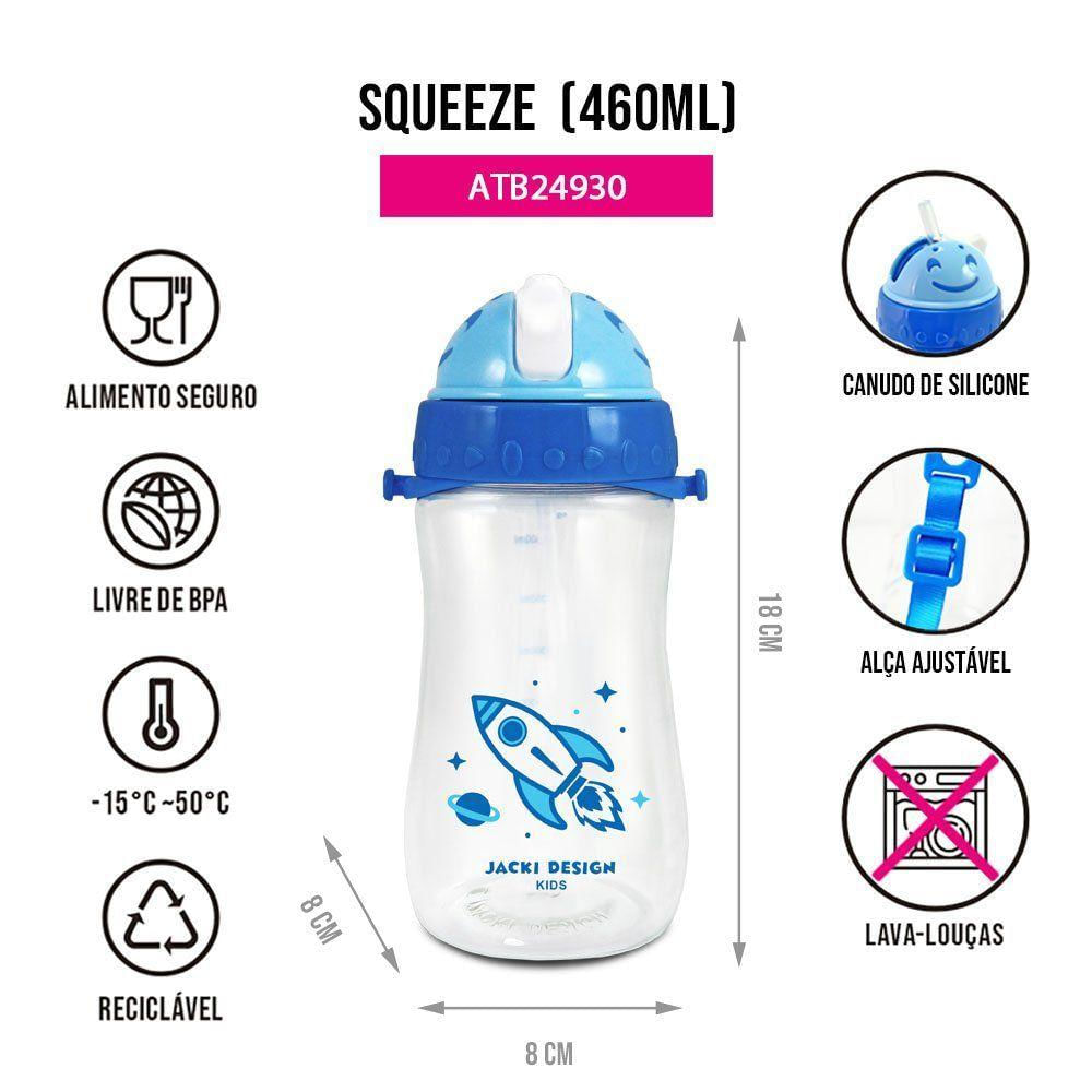 Garrafa Infantil 460ml Jacki Design - Piccolino Azul