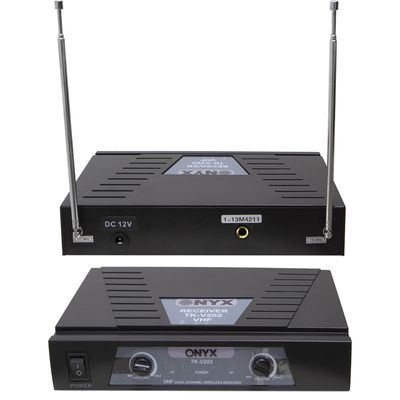 Kit 3 Microfones sem Fio TK V202 VHF Onyx