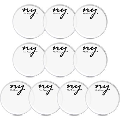 Kit 10 Peles Leitosas Translucidas para Bateria 22" New York