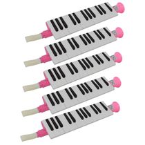 Kit 5 Escaletas Melódica 27 Teclas Rosa New York