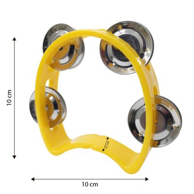 Kit 10 Pandeiros Meia Lua Infantil Amarelo New York