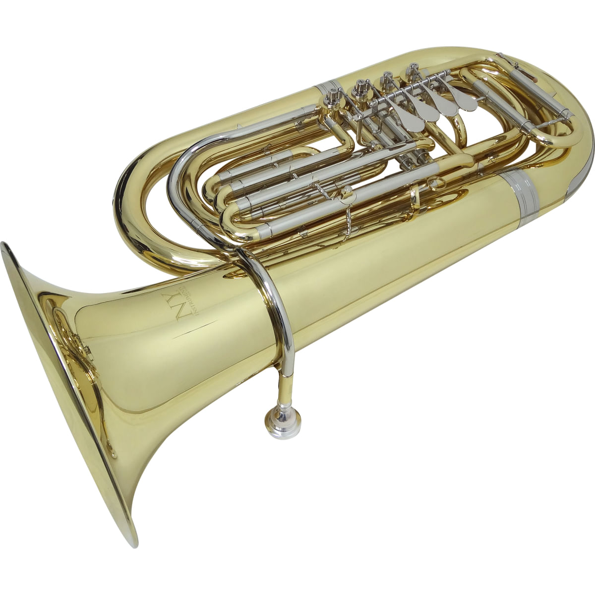 Tuba TU 400R Bb com Rotor Laqueada Dourada com Case New York