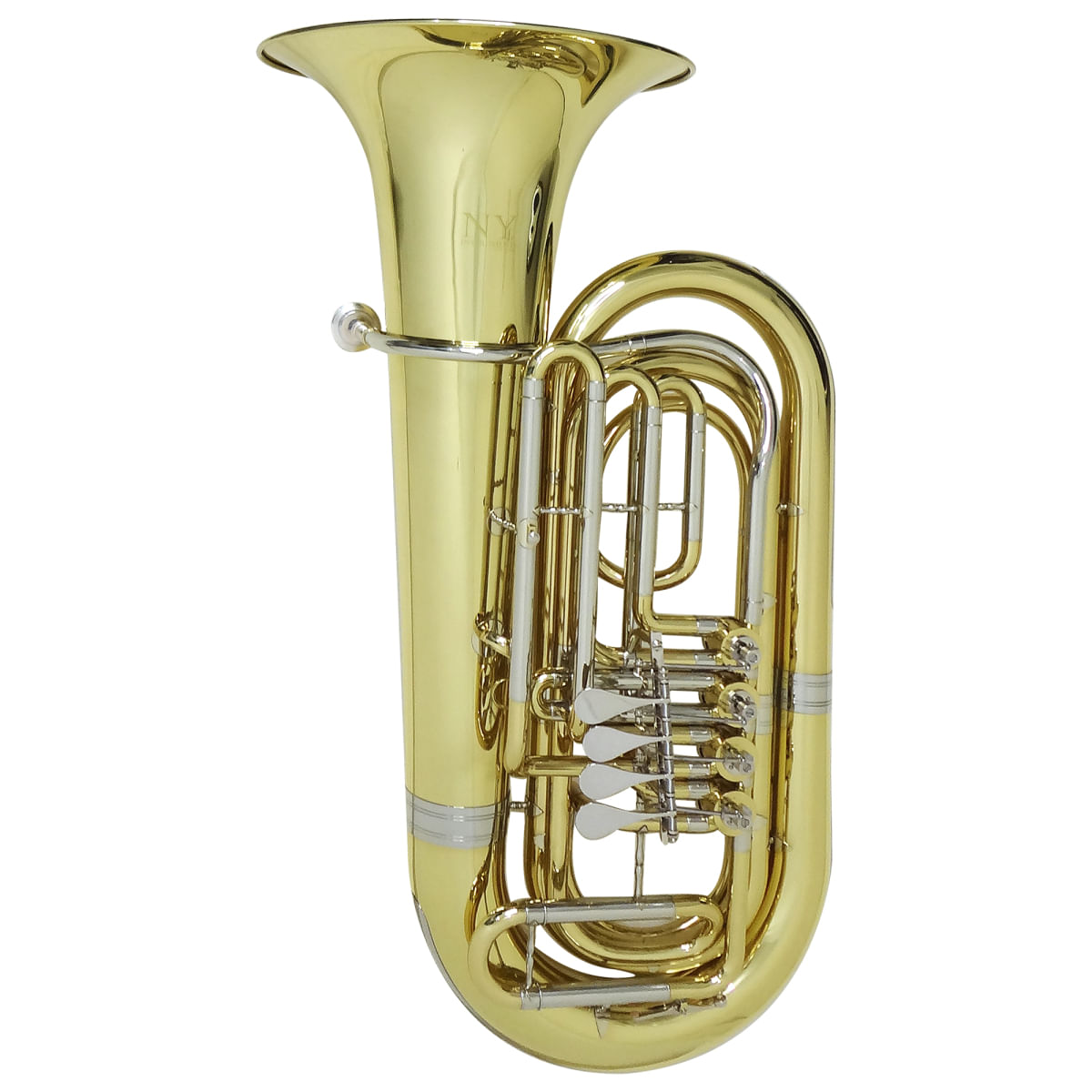Tuba TU 400R Bb com Rotor Laqueada Dourada com Case New York