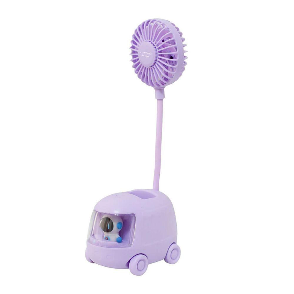 Ventilador De Mesa Porta Lápis Recarregável Luatek