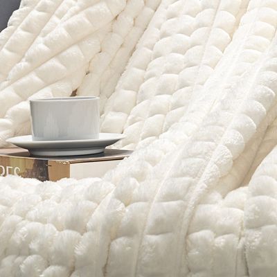 Coordenado Cobre Leito e Cobertor Tok Max Queen Ultrasoft Alto Relevo Dupla Face - Cáqui