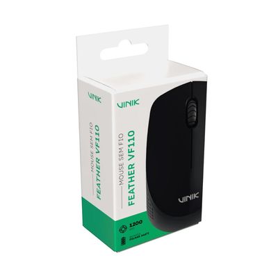 Mouse sem Fio Vinik Feather VF110 1200DPI - Preto