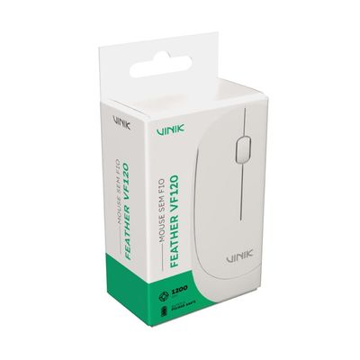 Mouse sem Fio Vinik Feather VF120 1200DPI - Branco
