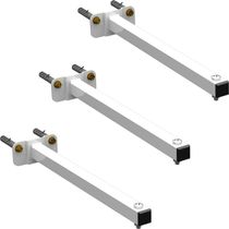 03 Suportes Refletor Base Reta Braço 20 Cm 3 Cjts - Branco