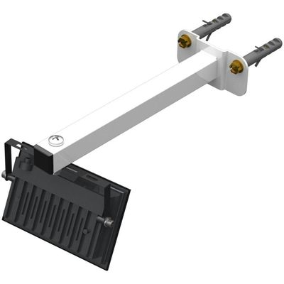 08 Suportes Refletor Base Reta Braço 20 Cm 8 Cjts - Branco