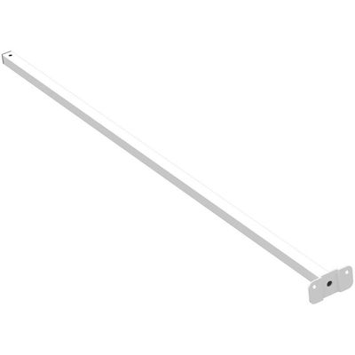 Suporte Refletor Base Reta Braço 100 Cm - Branco