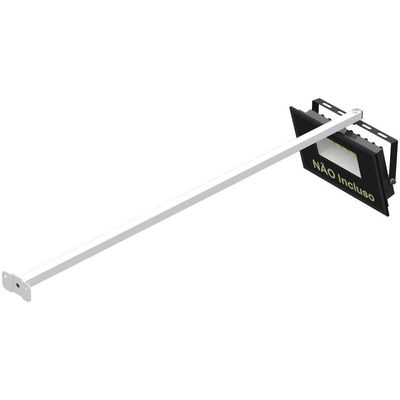 Suporte Refletor Base Reta Braço 100 Cm - Branco