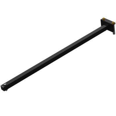 Suporte Refletor Fachada Banner Braço 60 Cm - Preto