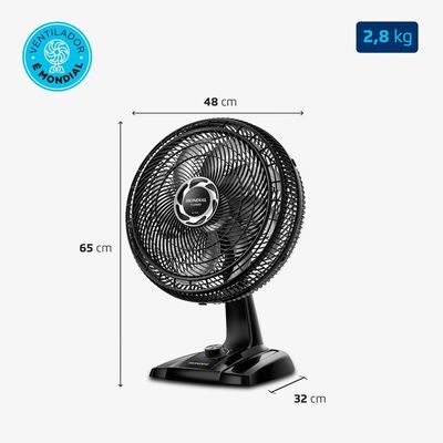 Ventilador De Mesa 40cm Turbo Nvt-40-8p-b 127V
