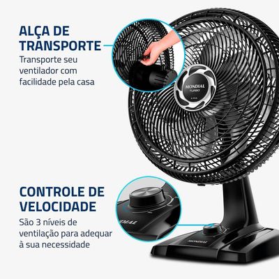 Ventilador De Mesa 40cm Turbo Nvt-40-8p-b 127V