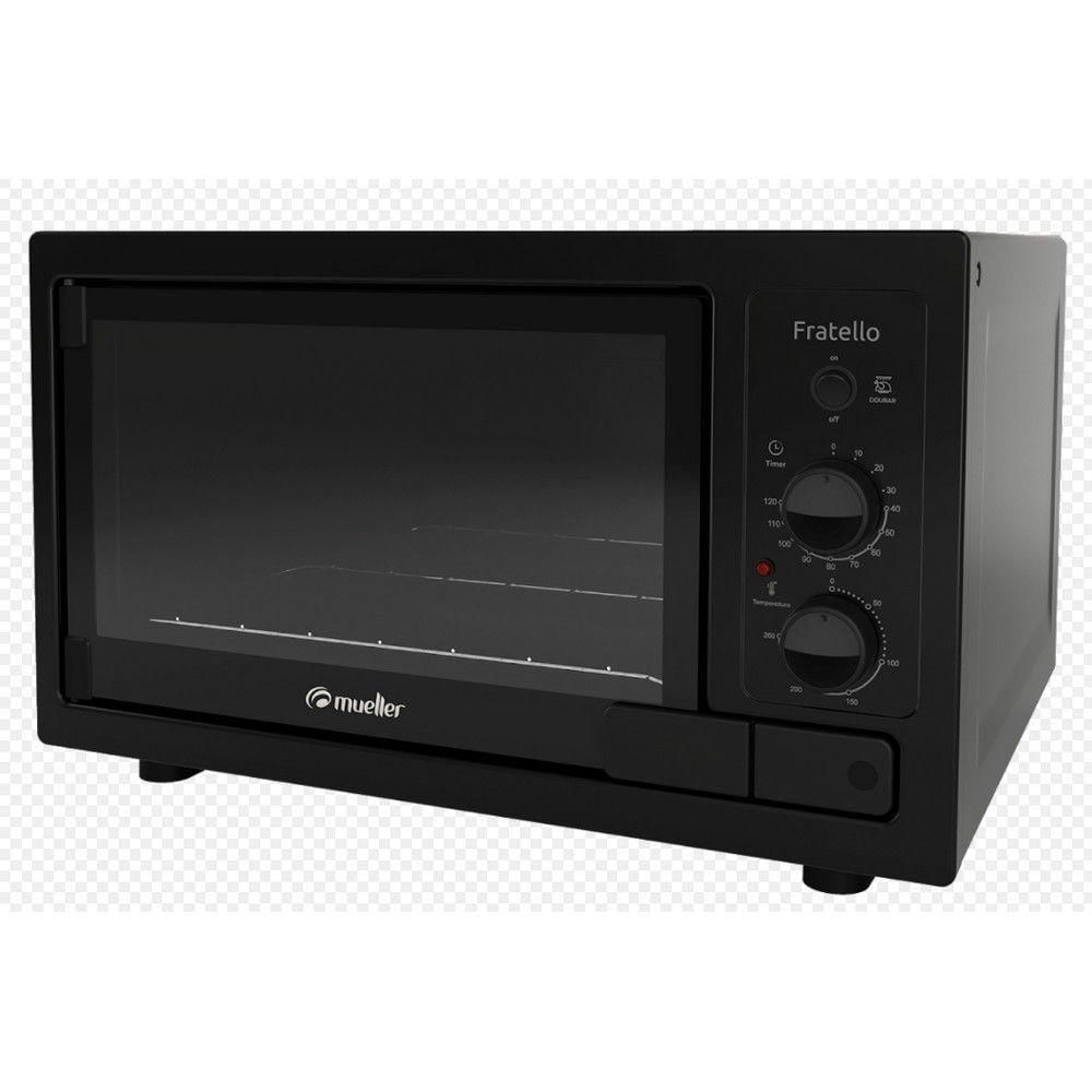 Forno Elétrico De Bancada Fratello Grill 44 Litros Mueller Preto Fosco 220v