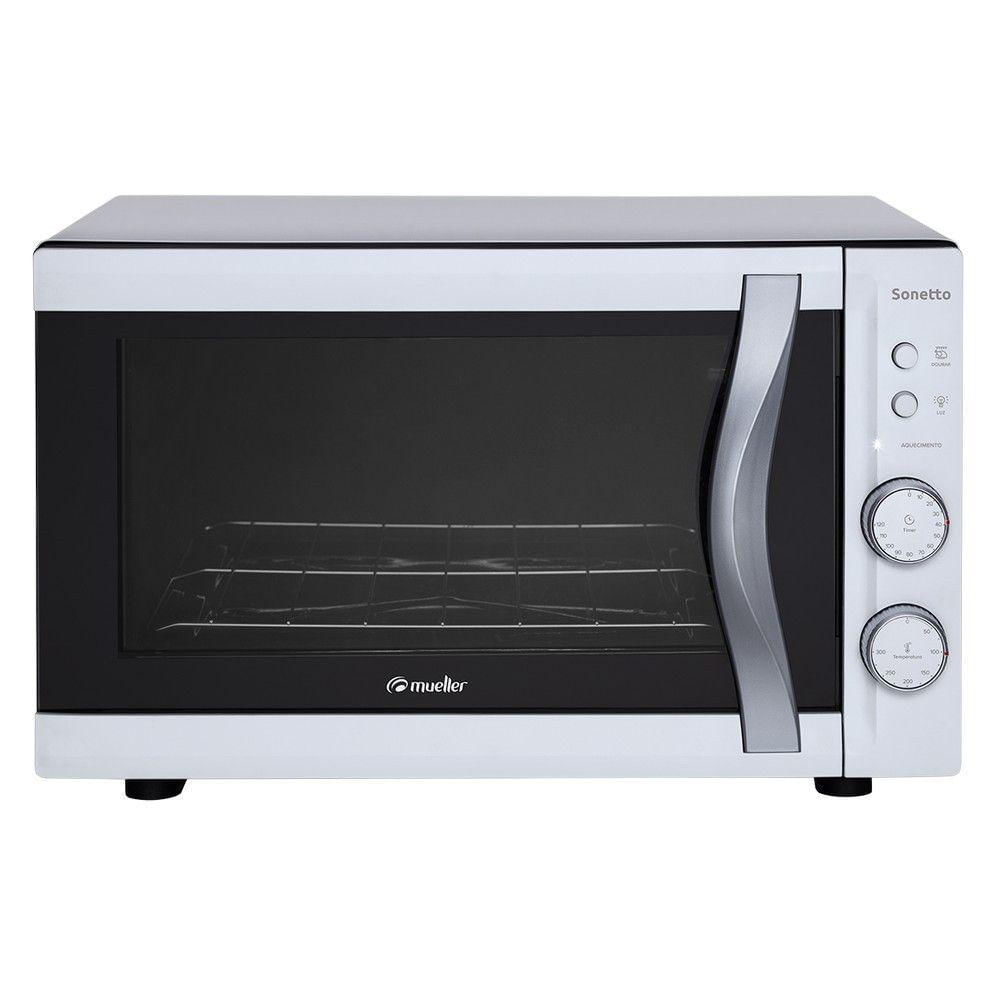 Forno Elétrico 44 Litros Sonetto Grill E Timer Mueller Branco 110v