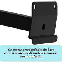 Suporte Refletor Parede Braço Inclinado 20 Cm - Preto