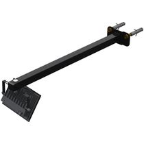 05 Suportes Refletor Base Reta Braço 40 Cm 5 Cjts - Preto