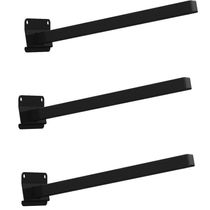 03 Suportes Refletor Base Inclinada Braço 100 Cm 03 Cj - Preto