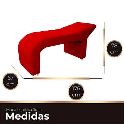 Maca Estofada Julia Para Estetica Facial Sombrancelha E Cilios Suede Cor Vermelho