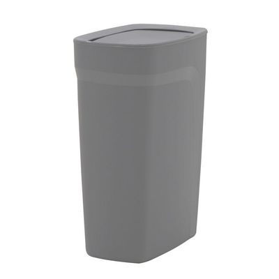Lixeira Tramontina Compact Em Polipropileno Cinza Com Tampa Basculante 10,5 L