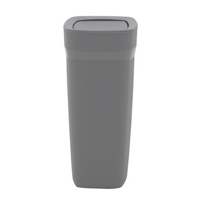 Lixeira Tramontina Compact Em Polipropileno Cinza Com Tampa Basculante 10,5 L