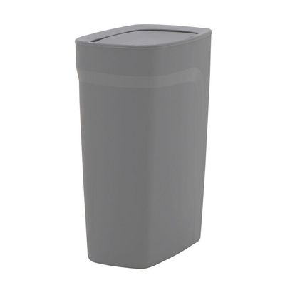 Lixeira Tramontina Compact Em Polipropileno Cinza Com Tampa Basculante 10,5 L
