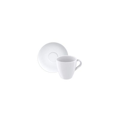 Kit Xícara E Pires De Cappuccino Tramontina Paola Em Porcelana 200 Ml 12 Peças