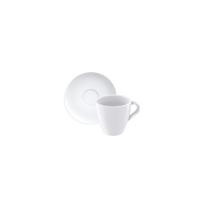 Kit Xícara E Pires De Cappuccino Tramontina Paola Em Porcelana 200 Ml 12 Peças