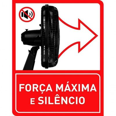 Kit 2 Ventilador Arno Turbo Force Silencio 2 Em 1 Preto 220V