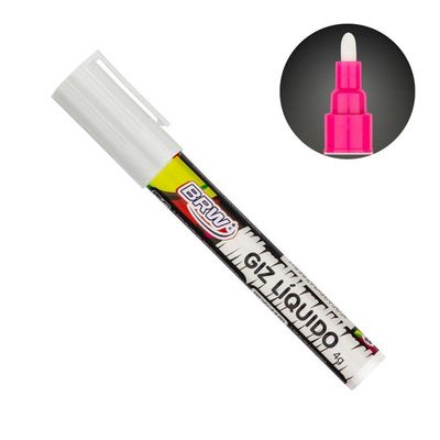 Caixa Caneta Giz Líquido 6mm 4g Evoke Com 12 Unidades Brw Branco
